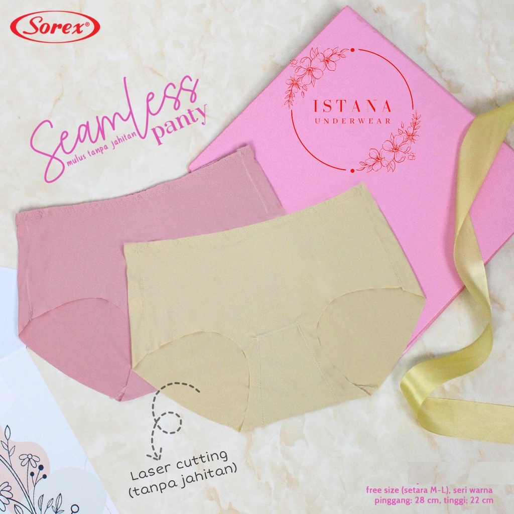 Istana underwear Panty SOREX CD CELANA DALAM SEAMLESS POLOS WARNA PASTEL