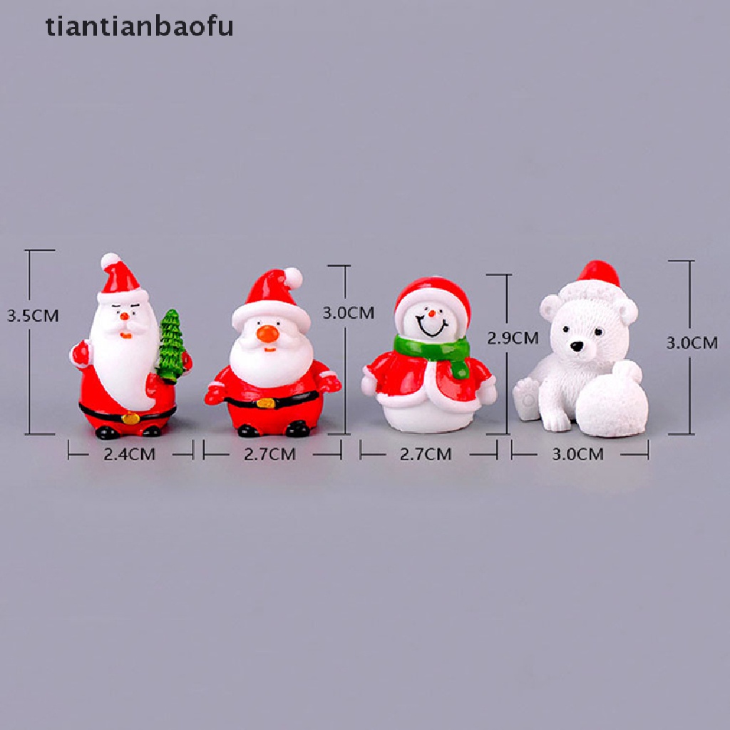 Miniatur Figure Santa Claus Snowman Untuk Dekorasi Taman