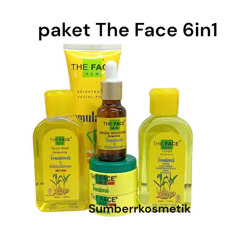 PAKET Temulawak The Face Hot Series 6in1 Original