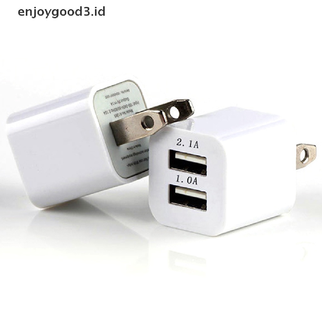 Adapter Power Charger Dinding 2 Port USB Output 5V Untuk Travel