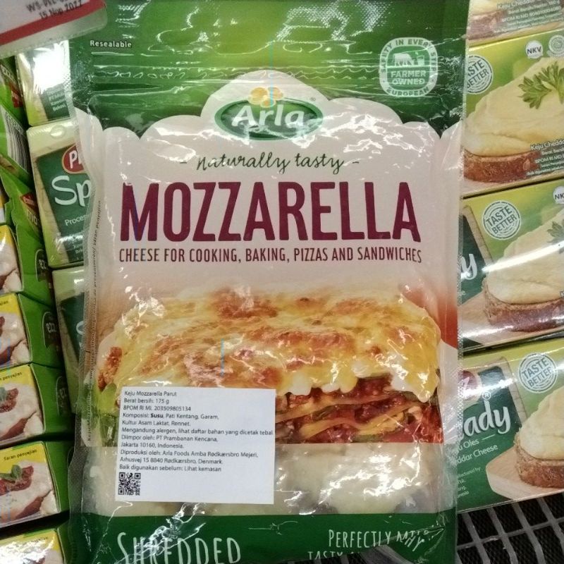 arla mozzarella Shredder 175 gr