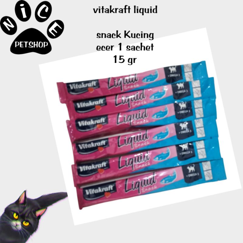 VitaKraft liquid Snack Kucing Ecer 1 Pcs Cemilan Kucing Price Promo