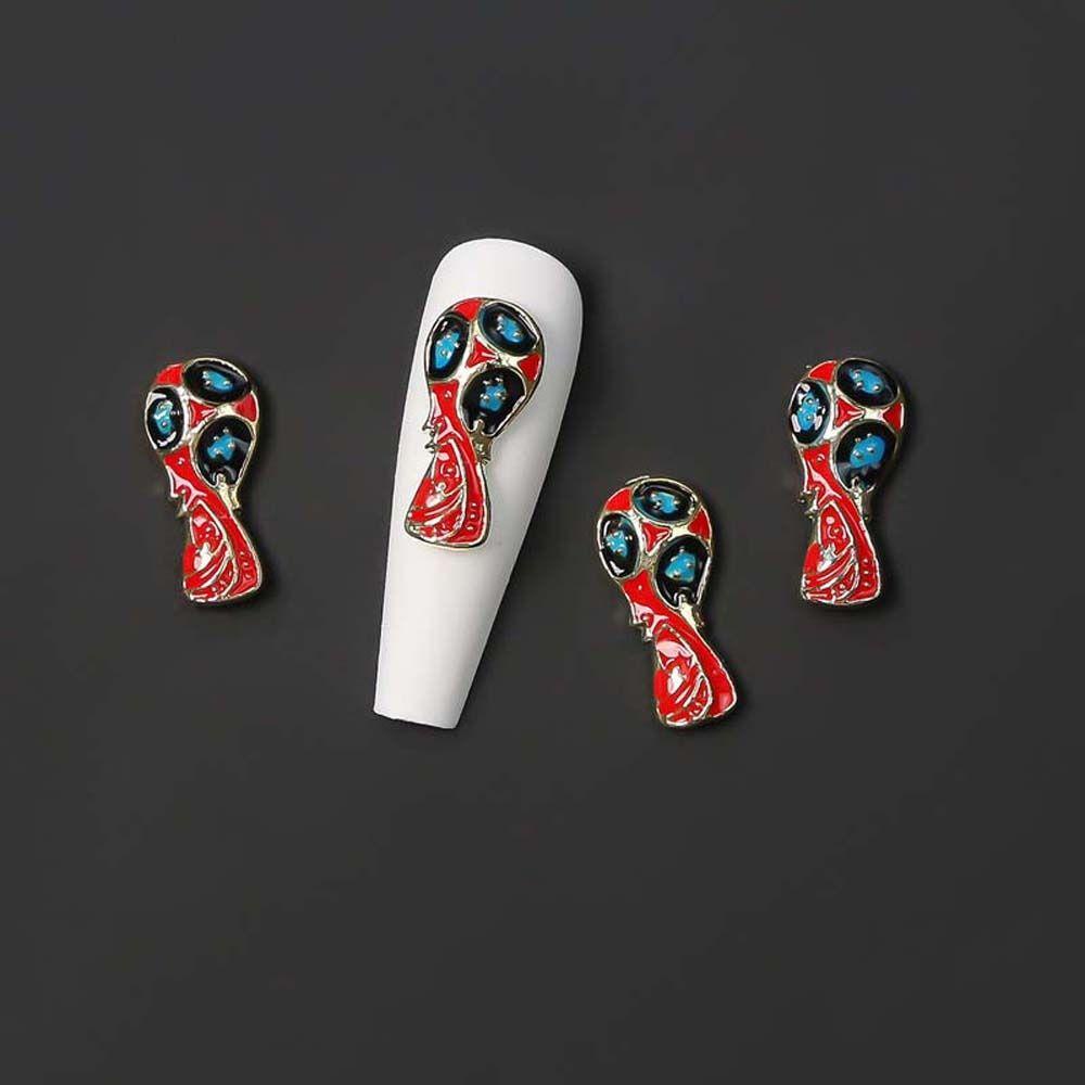 AUGUSTINA Dekorasi Kuku Piala Dunia Agustina Fashion Wanita Piala Piala Dunia Football Cup Nail Ornament 3D Nail Jewelry