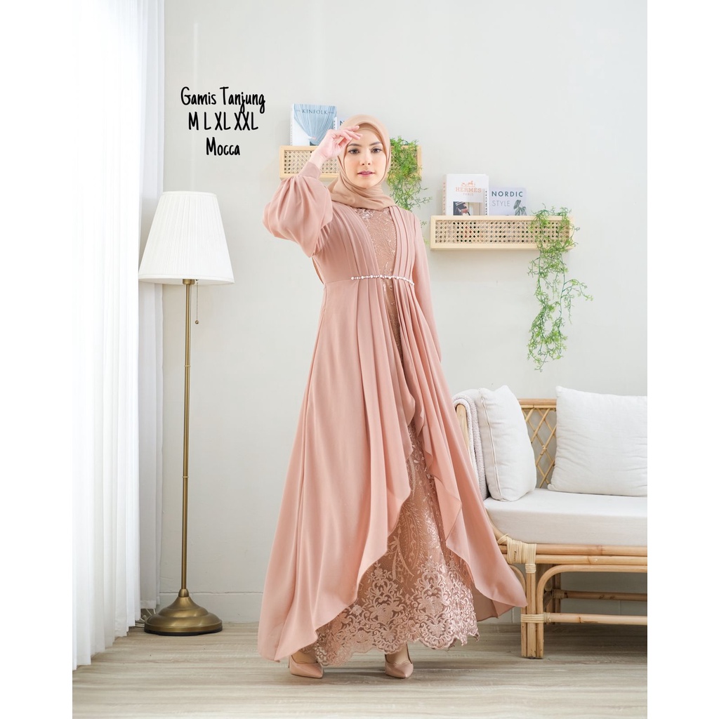 GAMIS PESTA TANJUNG NAURA FASHION/ GAMIS MODEL KEKINIAN/ GAMIS KEBAYA KONDANGAN/ GAMIS BROKAT TULLE 