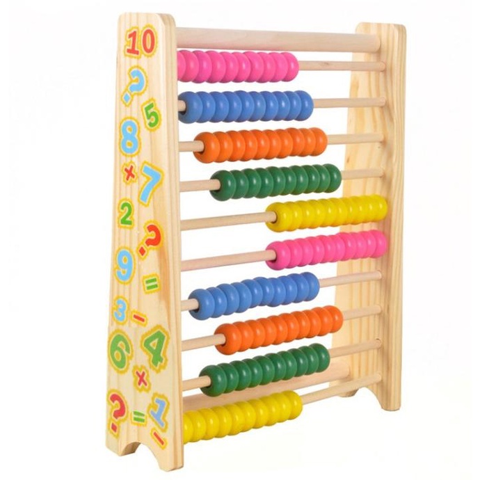 Papan Sempoa Kayu - Mainan Abacus Kayu