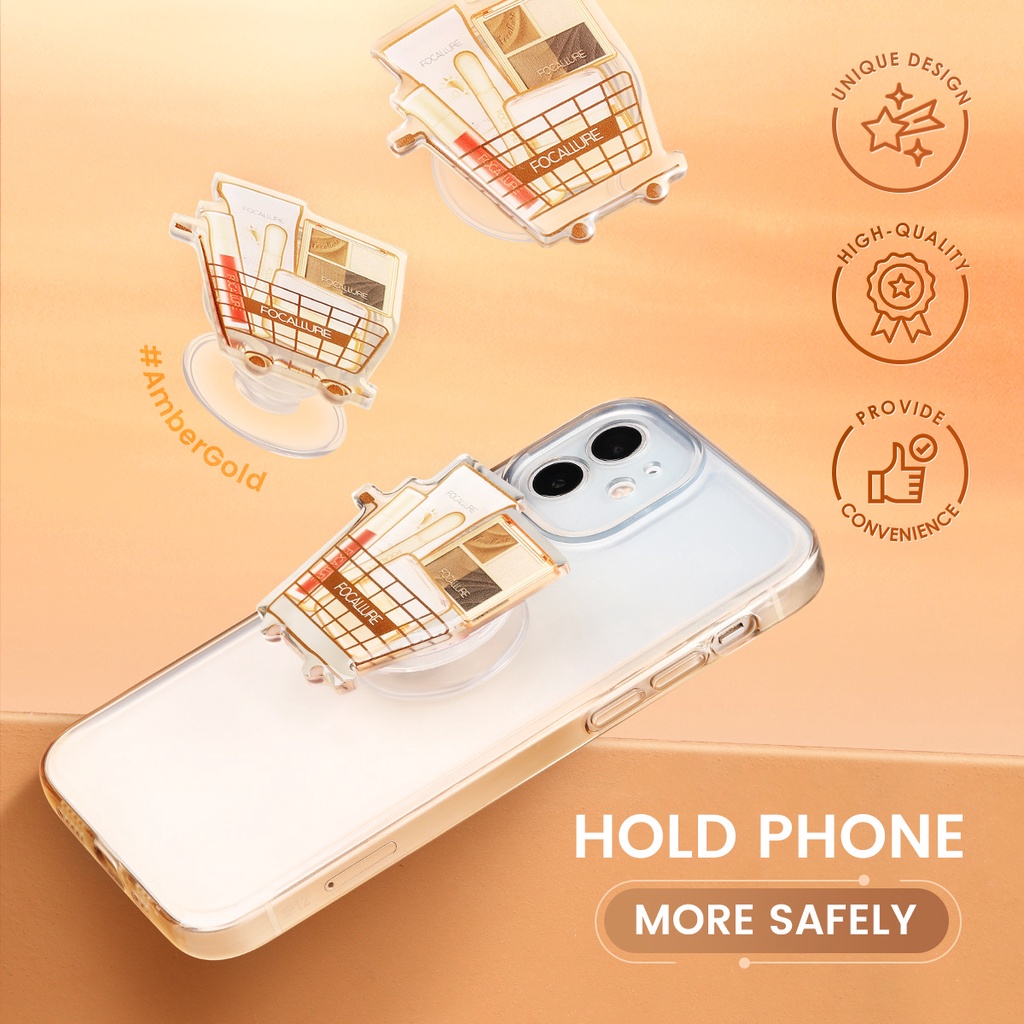 FOCALLURE #AmberGold Mobile Phone Grip Durable Smartphone Holders Phone Grips Accessory FA-T06