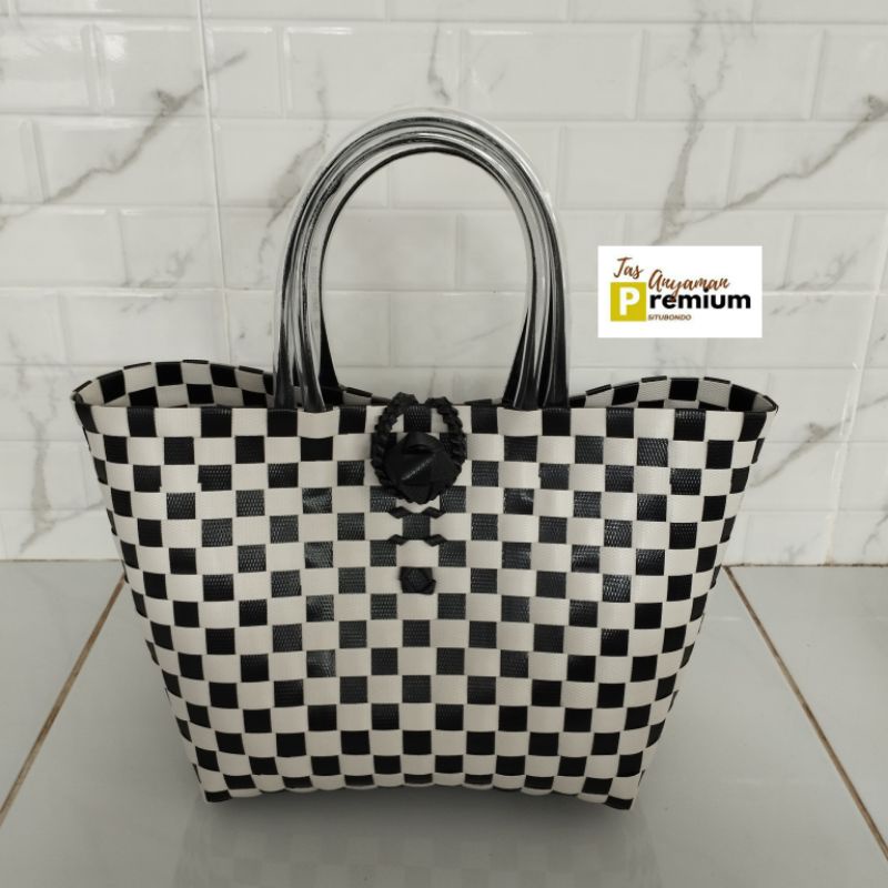 (T16) CATUR (23x14x23cm) Tas Anyaman Premium Situbondo/tas souvenir/tas hajatan