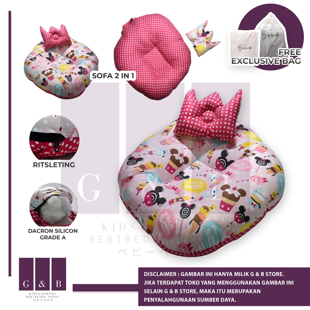 PREMIUM KASUR BAYI MULTIFUNGSI SOFA BAYI PREMIUM TEBAL FREE BANTAL PEYANG CROWN