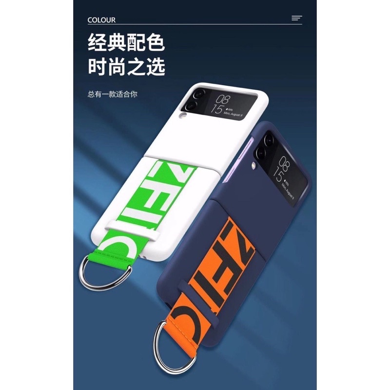 CASE SAMSUNG Z FLIP 4 COVER CASE FINGER STRAP COLOUR - NAVY, Z FLIP 4