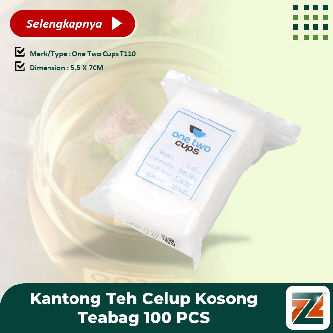 

Kantong Teh Celup Kosong Teabag 100 PCS - One Two Cups T110