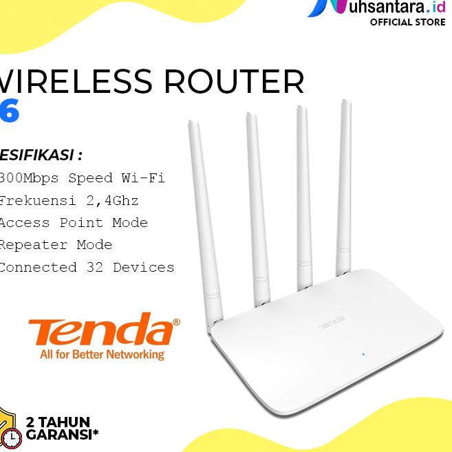 Router Tenda F6 Antena 4 Wifi Router Extender Repeater 300Mbps