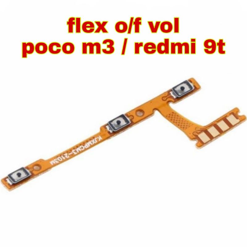 flex flexible on off volume pocophone m3 / redmi 9t