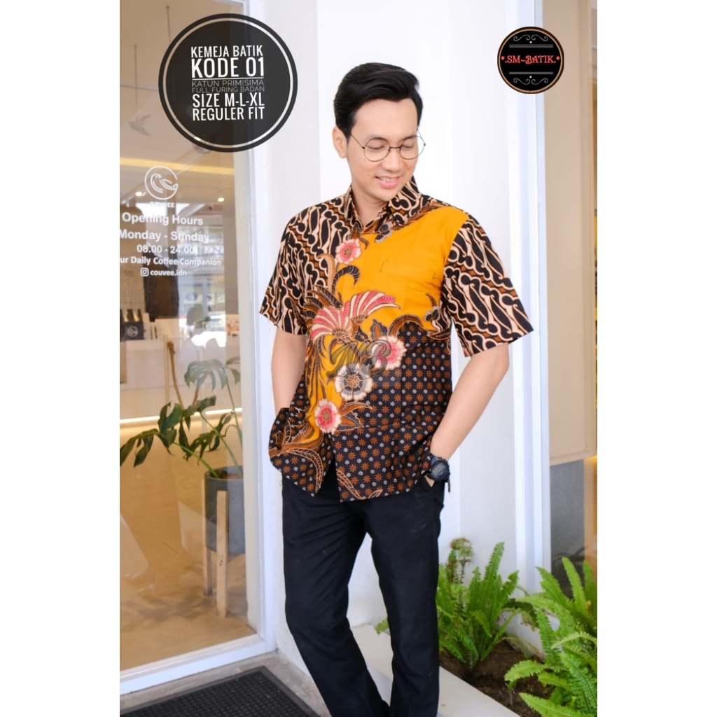 KODE 01 SM BATIKSOLOAMANAH KEMEJA BATIK PRIA SOLO LENGAN PENDEK PANJANG LAPIS FURING ATASAN PREMIUM MODERN KATUN HALUS CENDRAWASIH KUNING CENDRAWASIH UNGU BANGAU LEMON WISAKA MERAH PARANG KAWIBAWAN PERMANA MERAH BANGAU LEMON PANJI LESMONO NAVY GUNARDO