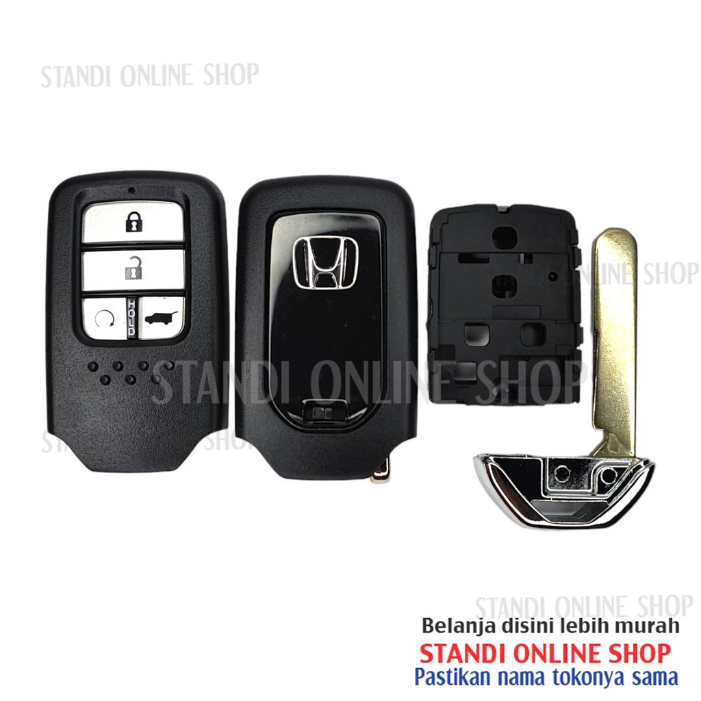 Cassing Remote Case Smartkey Rumah Kunci Honda CRV Turbo Prestige 4 Tombol