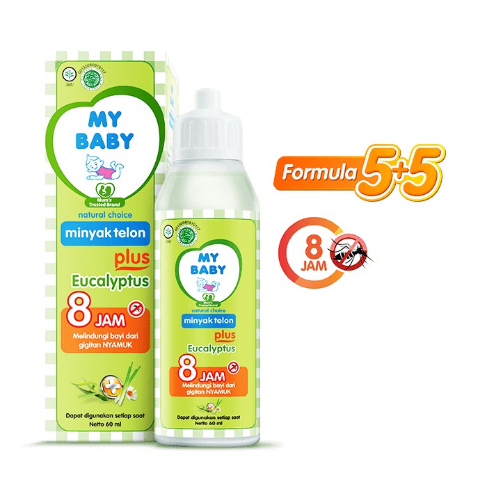 MY BABY minyak telon bayi ukuran 60 ml, 90 ml, 150 ml hangat anti masuk angin dan perlindungan dari nyamuk