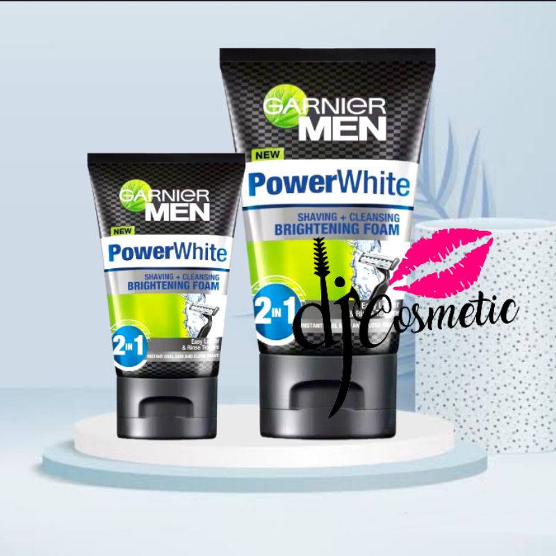 Garnier Men Power White Shaving + Cleansing Brightening Foam 50ml | 100ml | Face Wash