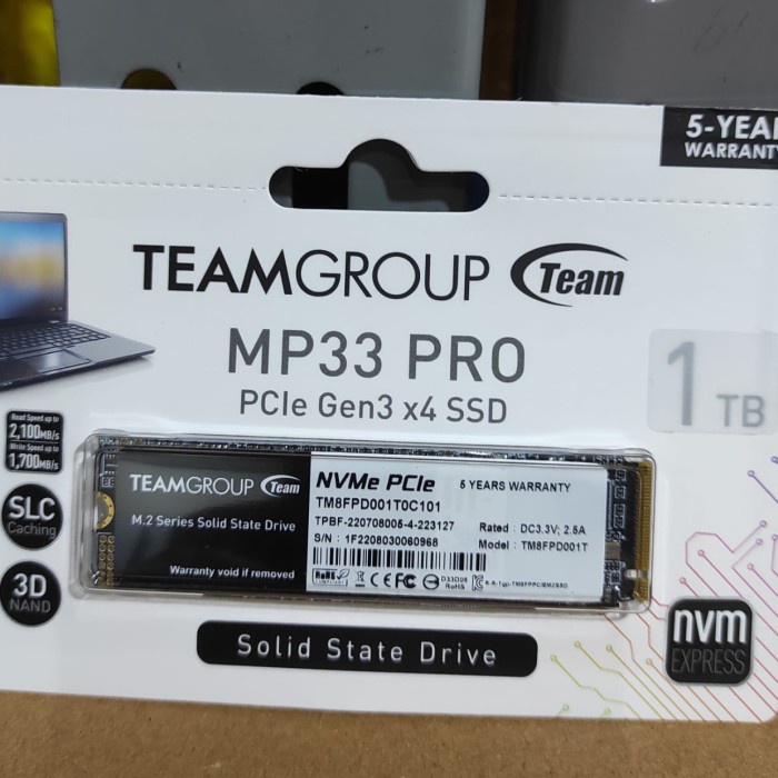 Team Group MP33 PRO SSD 1TB M.2 NVME PCIe 3X4