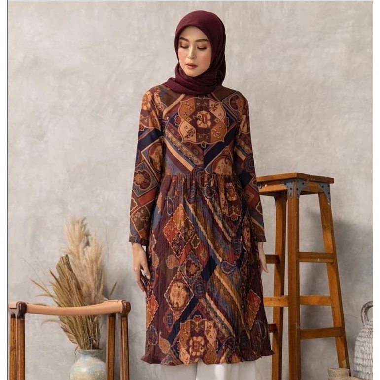 Sahara pleats tunik heaven light