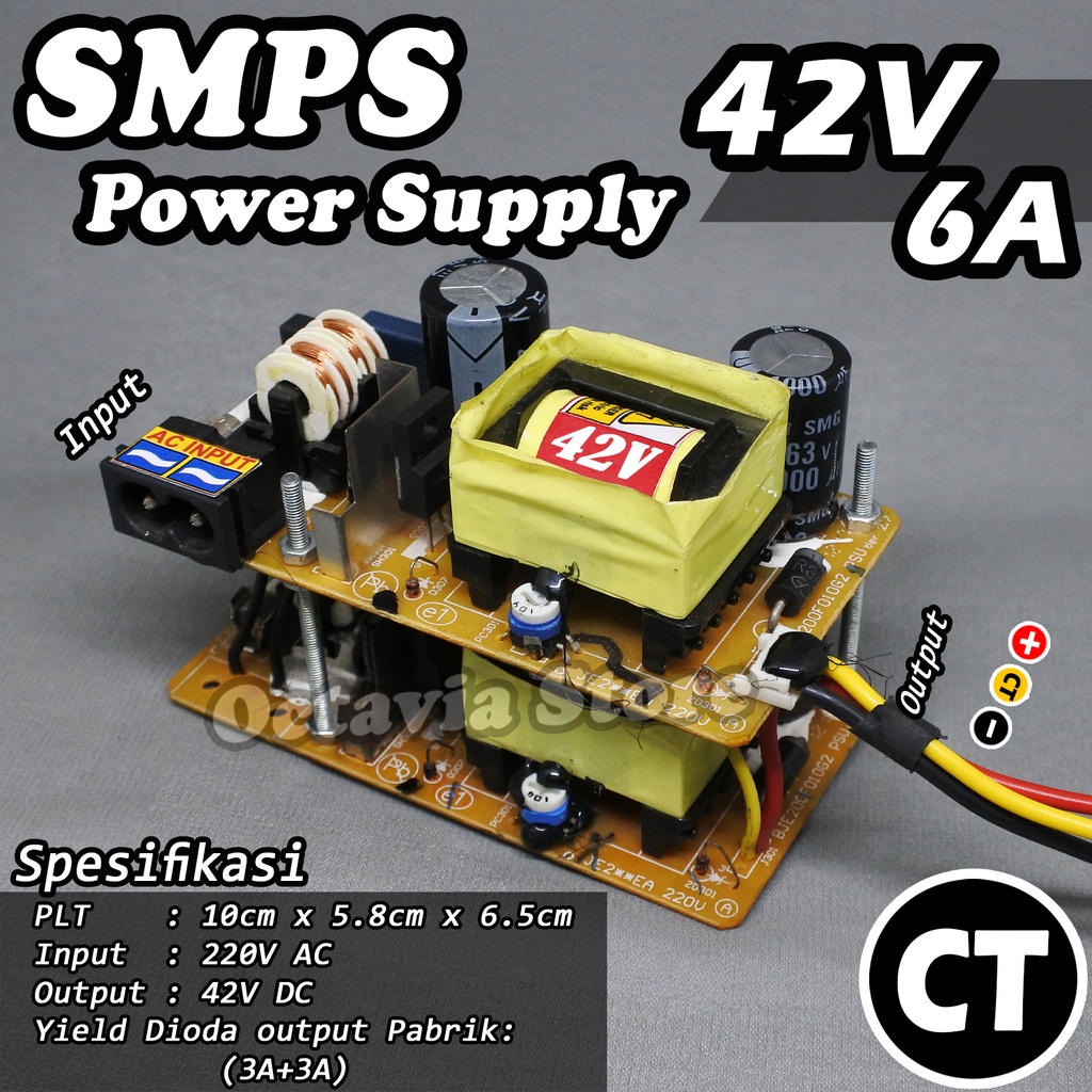 Adaptor Power Supply SMPS 42V 24A, 18A, 12A, 6A CT