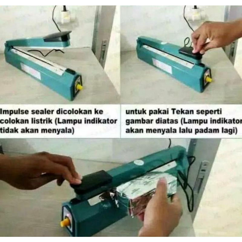 Impulse sealer pfs200 mesin perekat plastik 20 cm