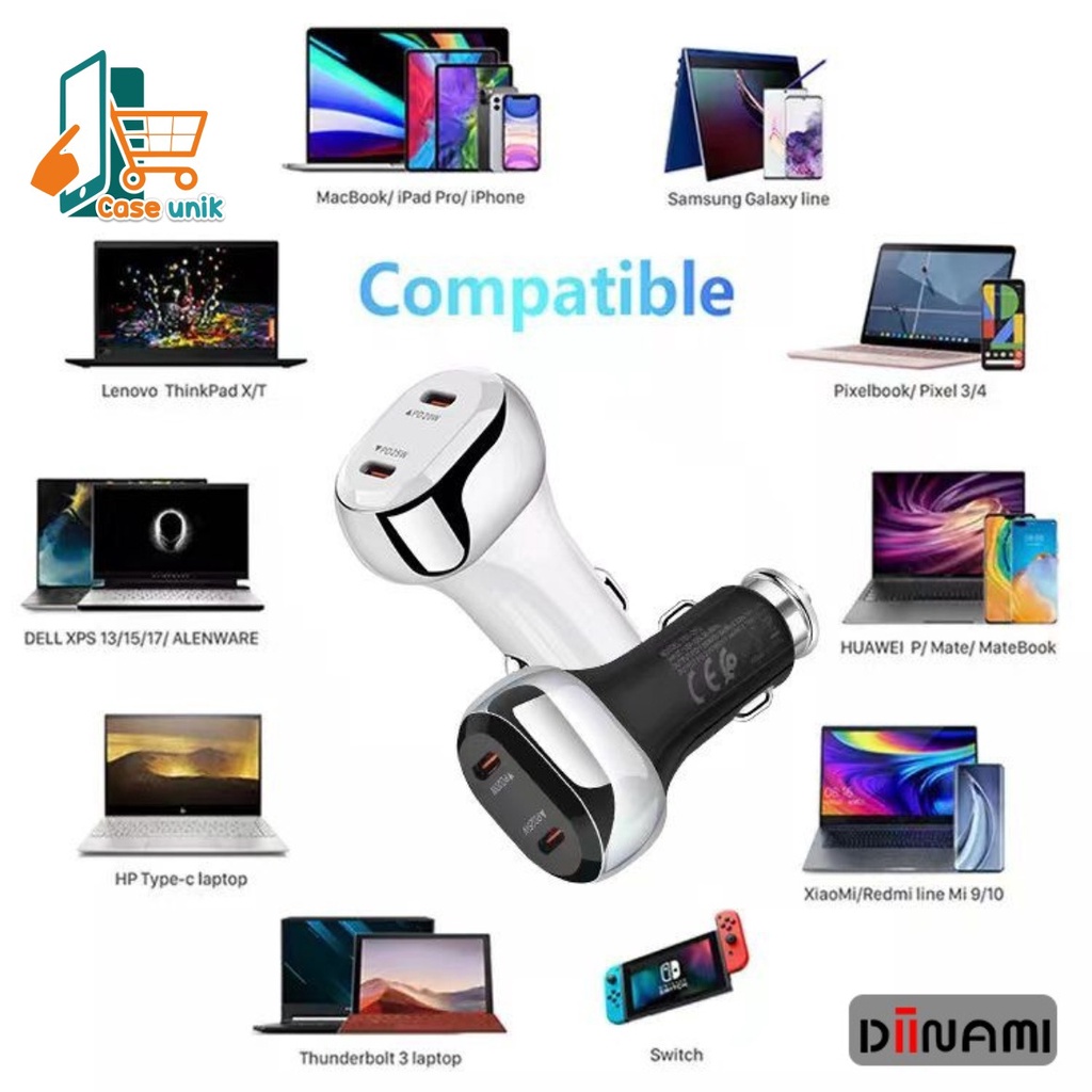 DIINAMI C18 Original Car Charger Mobil 45W super Fast Charging  Type C Saver Casan XiaoMi Samsung Vivo oppo  CS4999