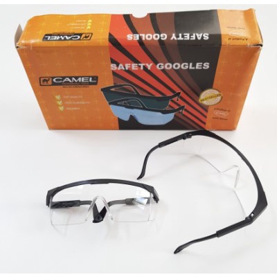 Kaca Mata Grenda CAMEL Bening Frame - Kacamata Clear Lis Panjang Pendek Grinda Safety Google Glasses