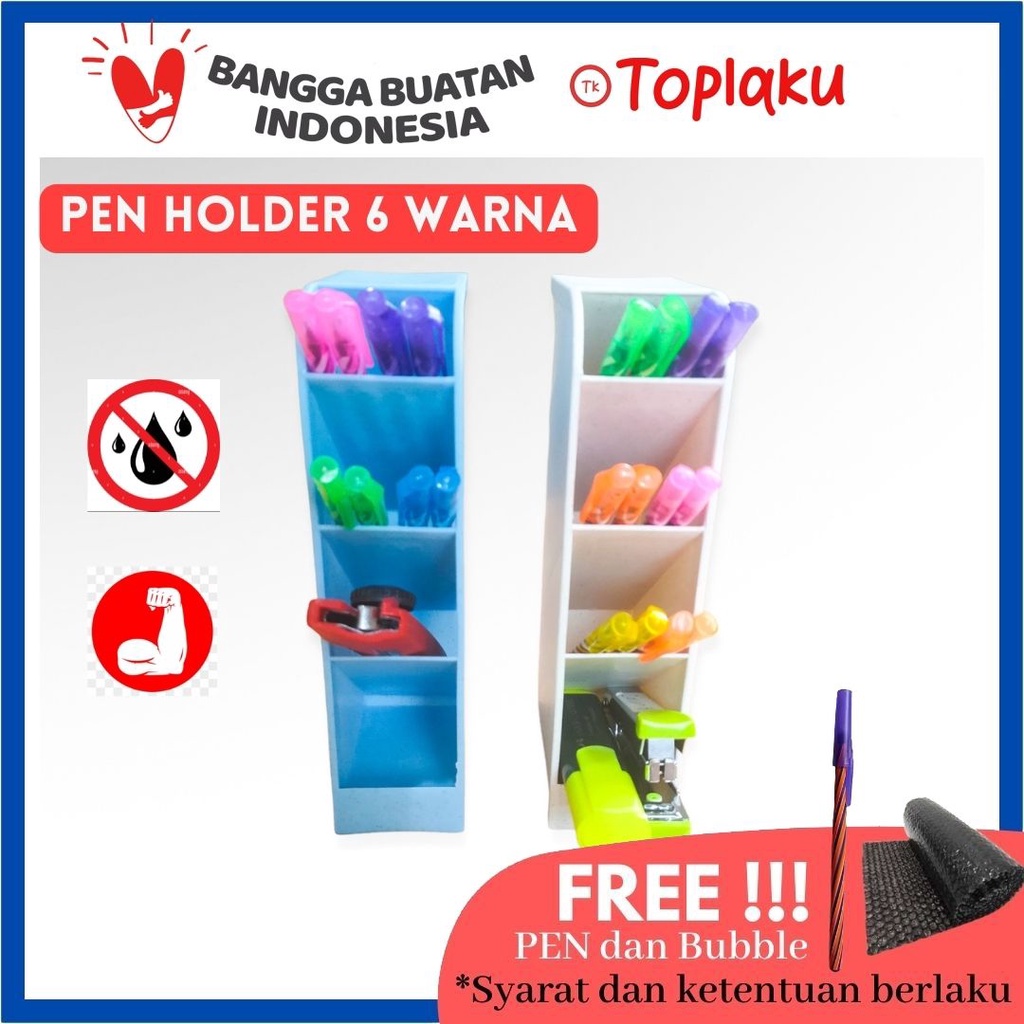 

Rak Pensil Pulpen Pen Holder Meja Belajar Kantor Stand Box Serba Guna Acryilic Organizer Lucu 4Sekat