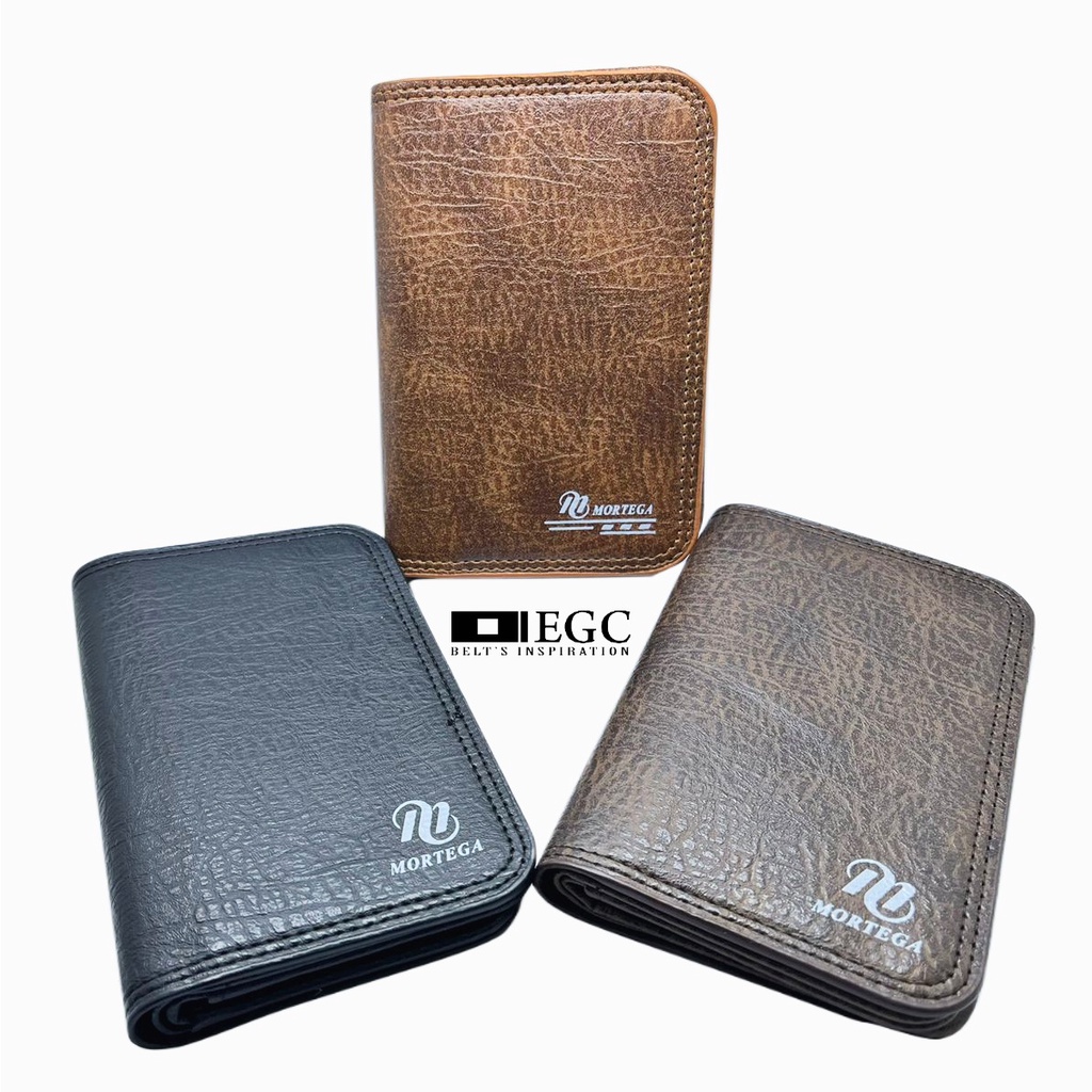 DOMPET MORTEGA PRIA KULIT PU UKURAN TANGGUNG / DOMPET LIPAT PRIA BAHAN KULIT - M-8303