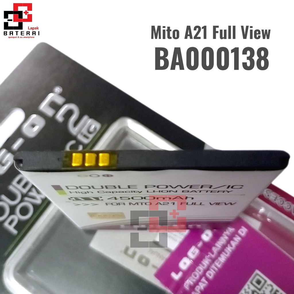 LOG - ON Baterai Mito A21 Full View BA00138 Double IC Protection Battery Batre