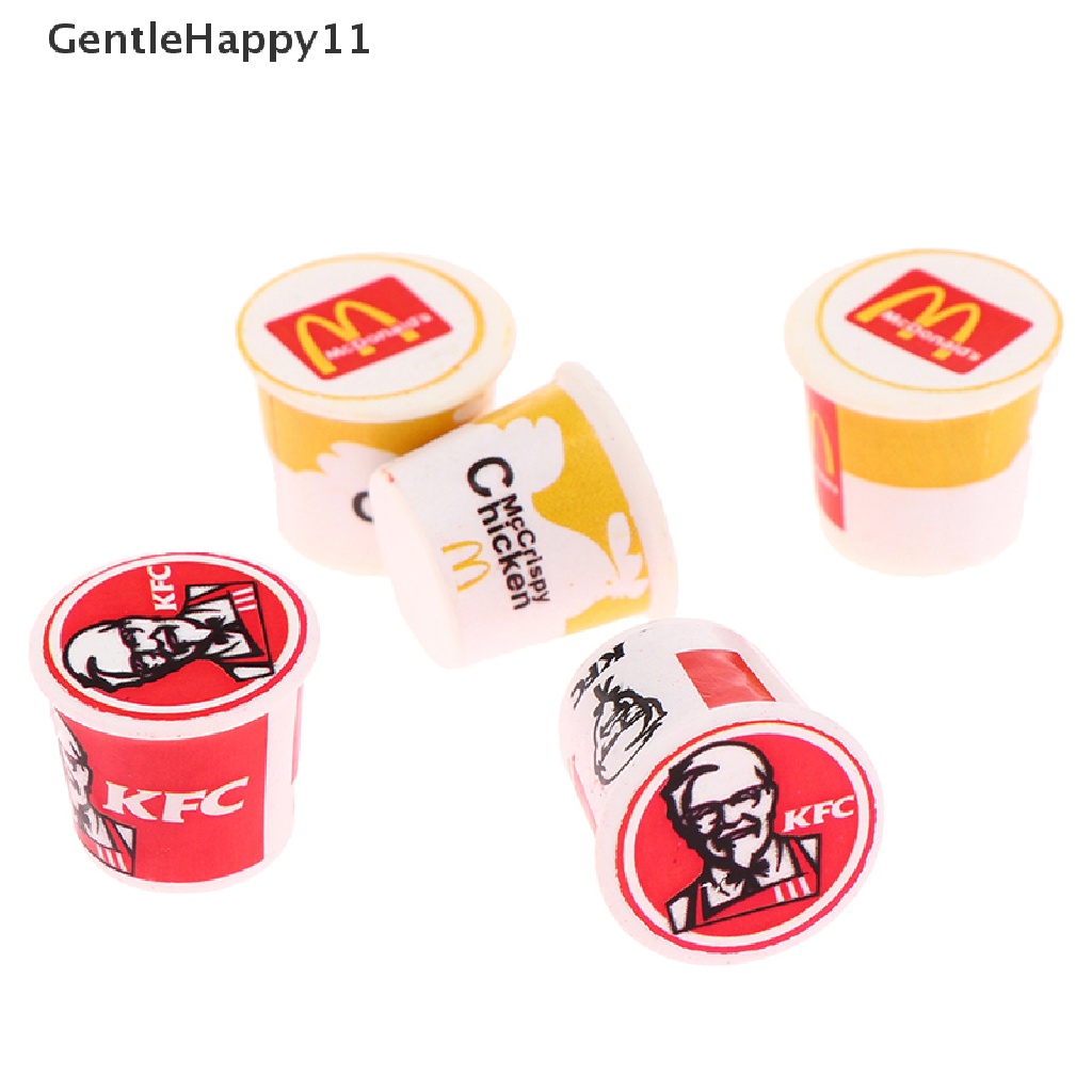 Gentlehappy 5Pcs / set Mainan Miniatur Ember Isi Makanan Untuk Aksesoris Rumah Boneka 1 / 12