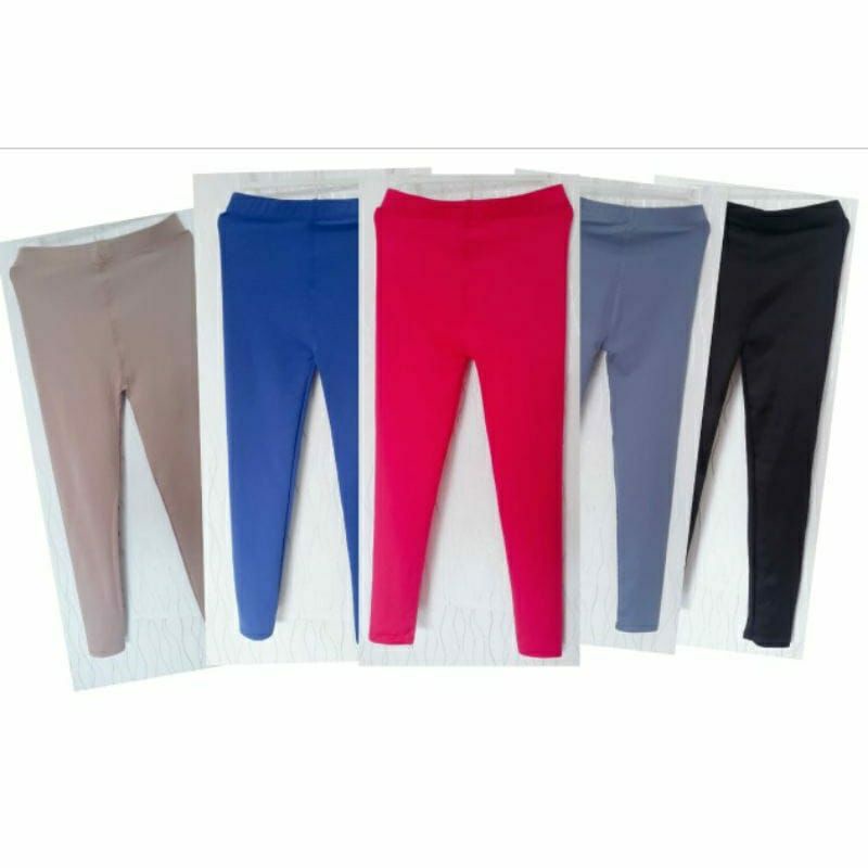 Celana Legging Panjang polos anak 9 - 12 tahun bahan  Spandek Premium / celana  panjang