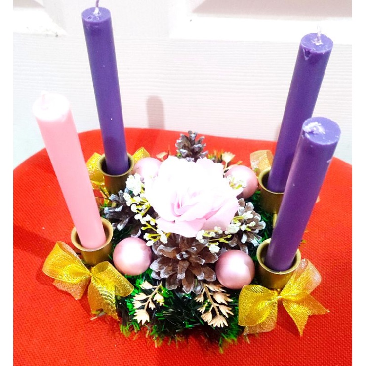 Tempat Lilin Advent Premium isi 4 Lilin