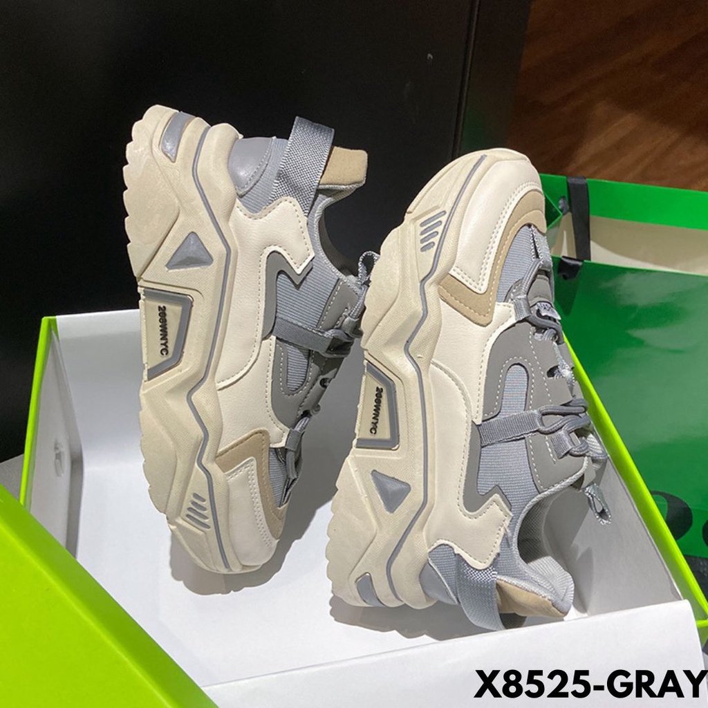 SEPATU SNEAKERS WANITA KEKINIAN HIGHSOLE VIRAL MEDOS KEREN BANGET BAHAN PU IMPORT 8525