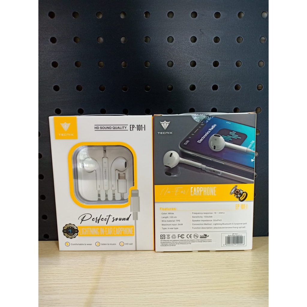 Headset Lightning TECNIX With Mic EP-101-l Earphone Lightning