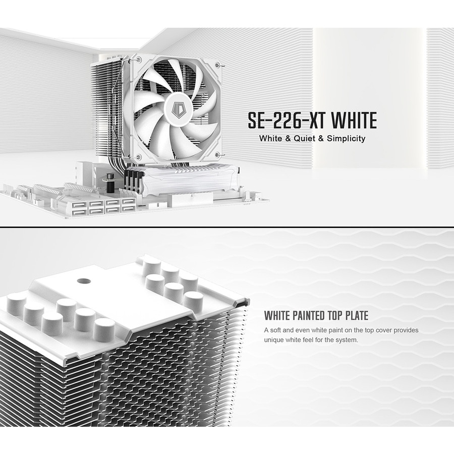 ID-COOLING SE-226-XT WHITE | 120MM AIR CPU Cooler HSF Intel / AMD