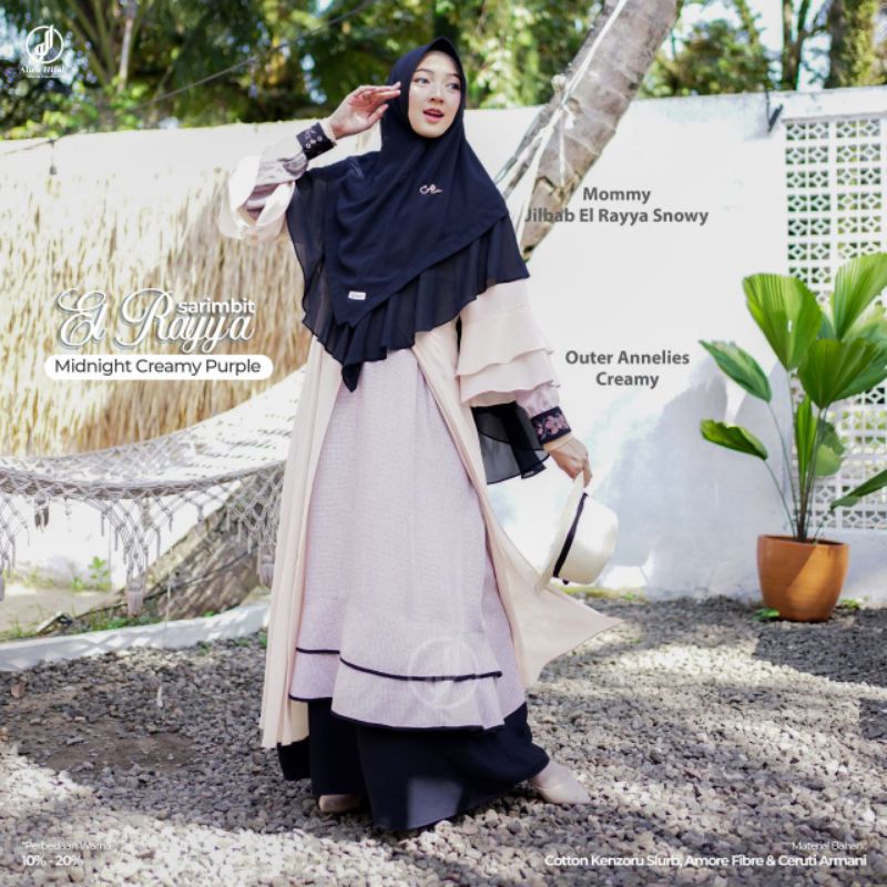 Alwa hijab | El Rayya Sarimbit | Gamis Saja| tokoalwahijab | Baju Gamis Wanita Muslimah Terkini