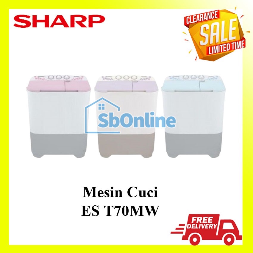 SHARP MESIN CUCI  ES-T70MW
