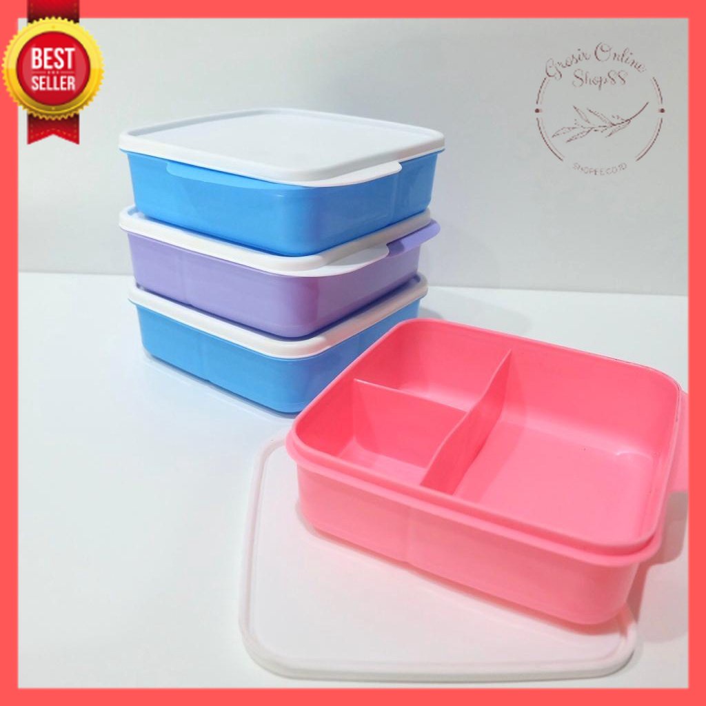 GOS - A312 - Lunch Box Tempat Makan Anak 3 Sekat - Kotak Bekal Makanan Plastik Souvenir Kado Ultah