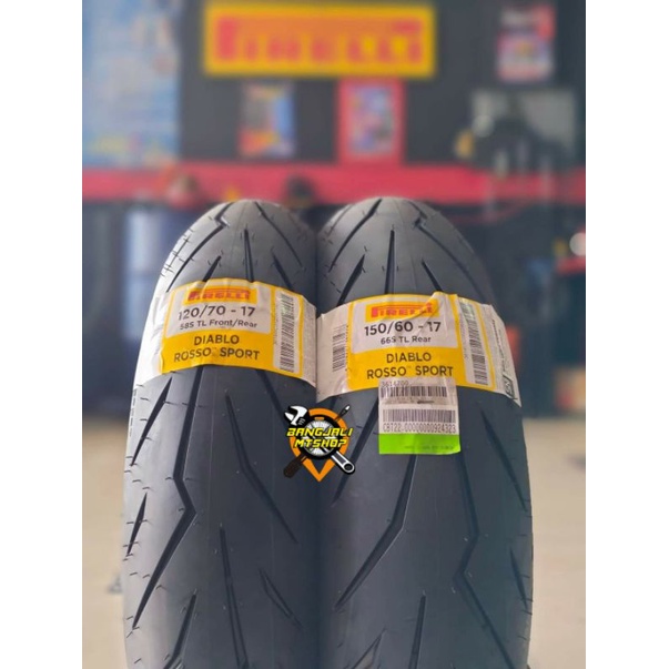 paket ban pirelli diablo rosso sport 150/60-17 & 120/70-17