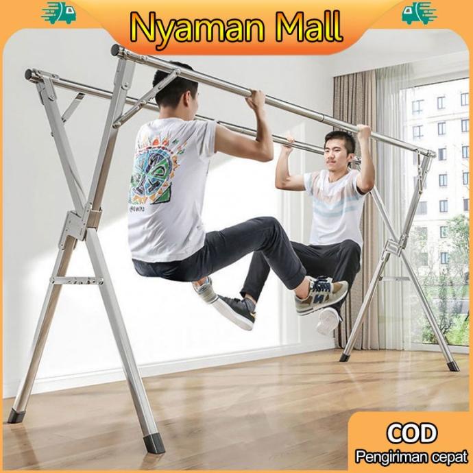 Jemuran Baju Lipat Tempat Stainles Gantungan Baju Rak jemuran lipat