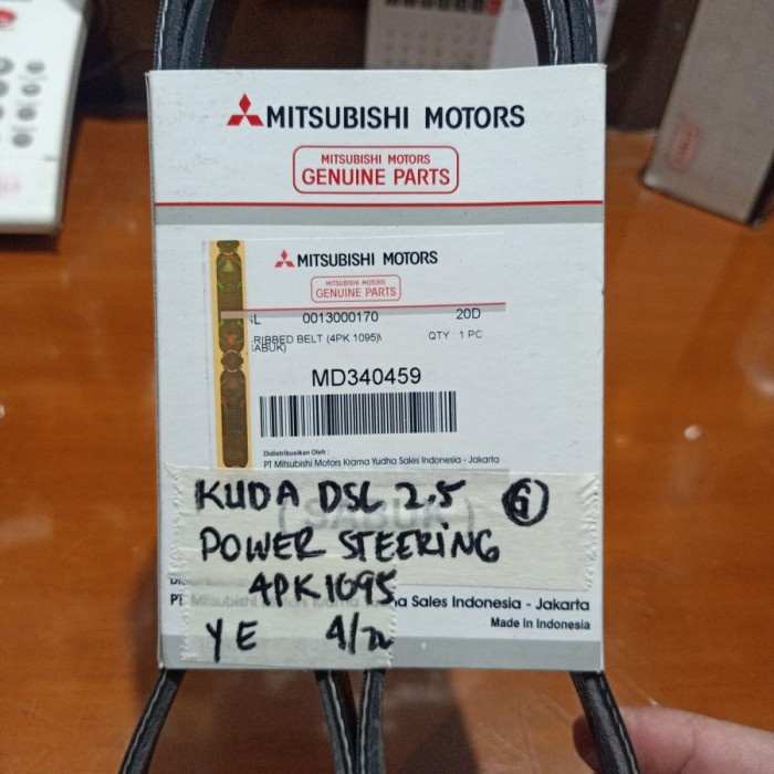 Tali Kipas Fan Belt Mitsubishi Kuda Diesel 4Pk1095 Md340459 [Shopee Cod]