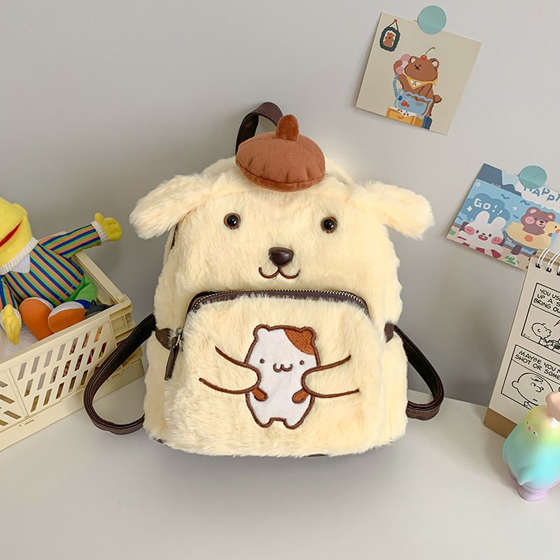 TAS RANSEL SANRIO HELLO KITTY KUROMI POMPOMPURIN PURIN MELODY CINNAMOROLL BACKPACK BAG FASHION IMPOR FLUFFY