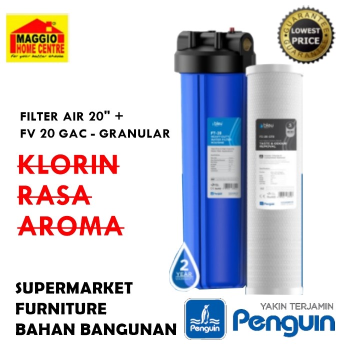FILTER AIR PENGUIN - SARINGAN AIR PENGUIN BLEU 20" CTO PP PENGUIN