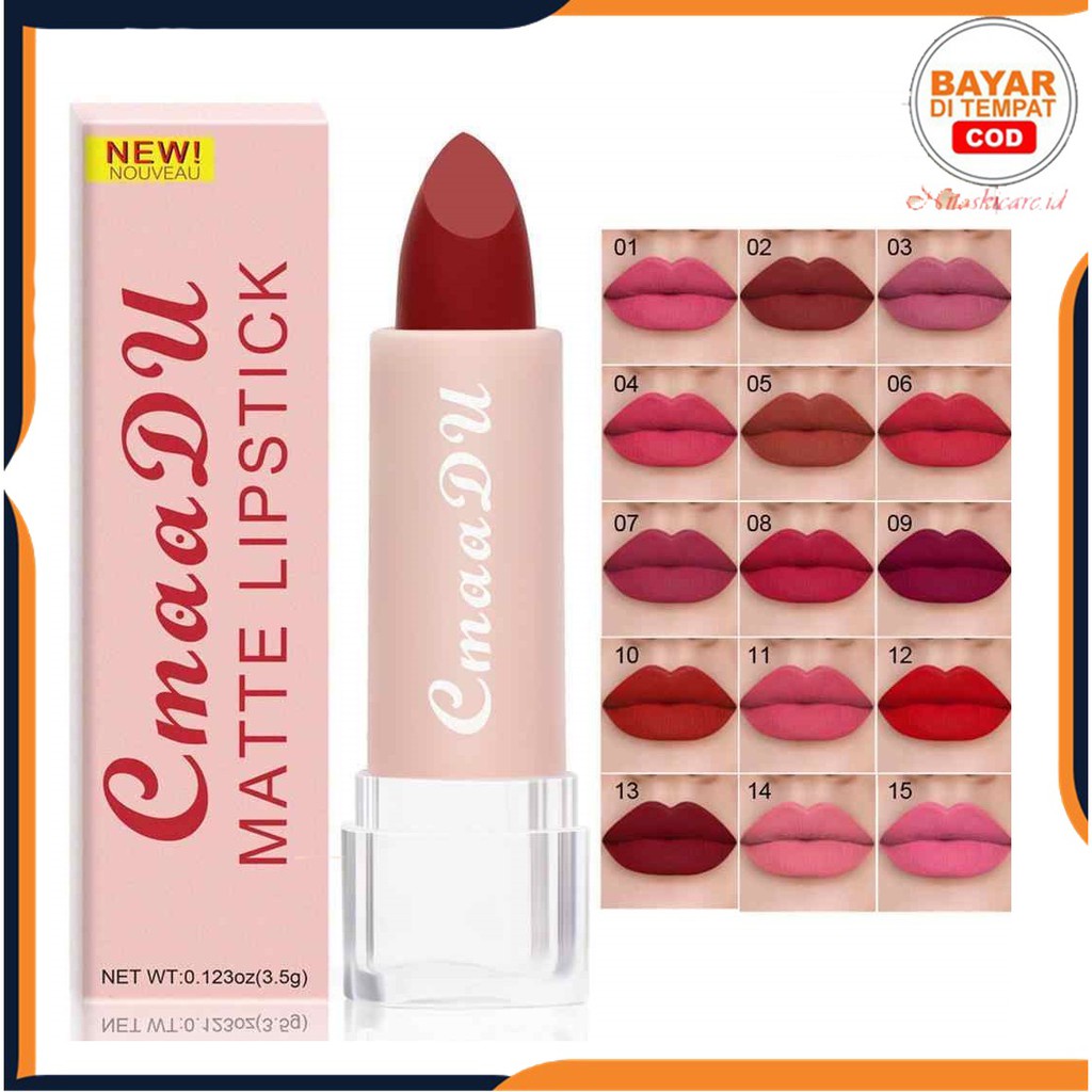 CSG112 CMAADU Matte Lipstik 12 Matte Waterproof Lipstick Long Lasting