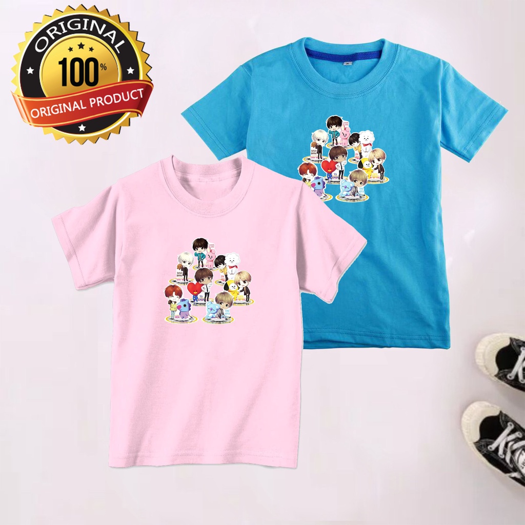 PVJ - Baju Anak Karakter Bt21 kaos anak perempuan Korea Style