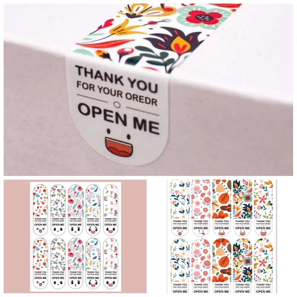 

100pcs Set Sticker Label Open Me Thank You for Your Order