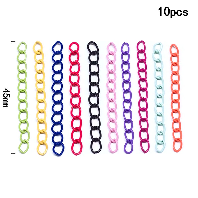 10pcs Rantai extension 45mm Untuk Membuat Perhiasan Kalung / Gelang DIY