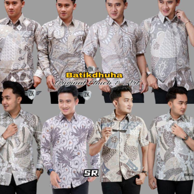 New Stock HEM BATIK PRIA WARNA CREAM SOFT GREY ABU ABU PASTEL