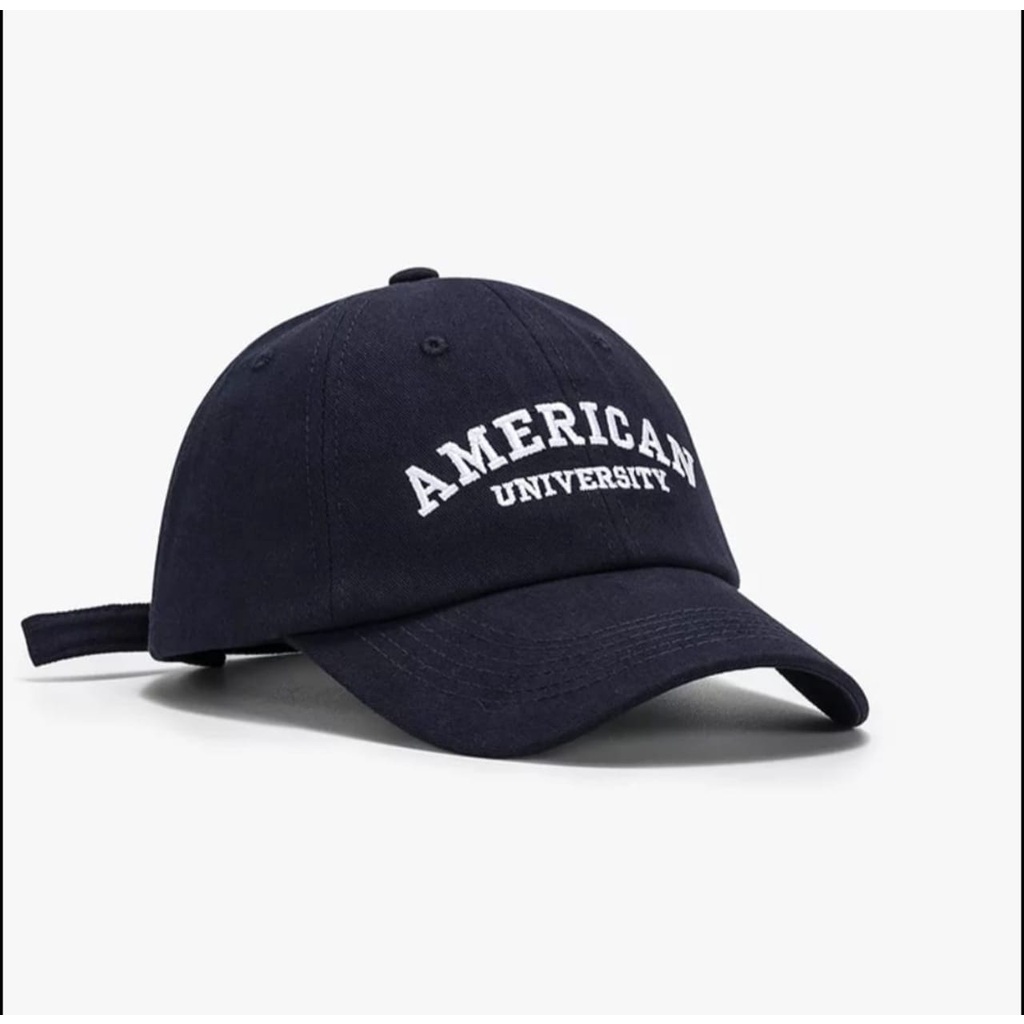 Baru Topi Baseball AMERICAN UNIVERSITY Original Bahan Rafel Tebal Distro Kekinian Caps Pria Wanita Unisex.