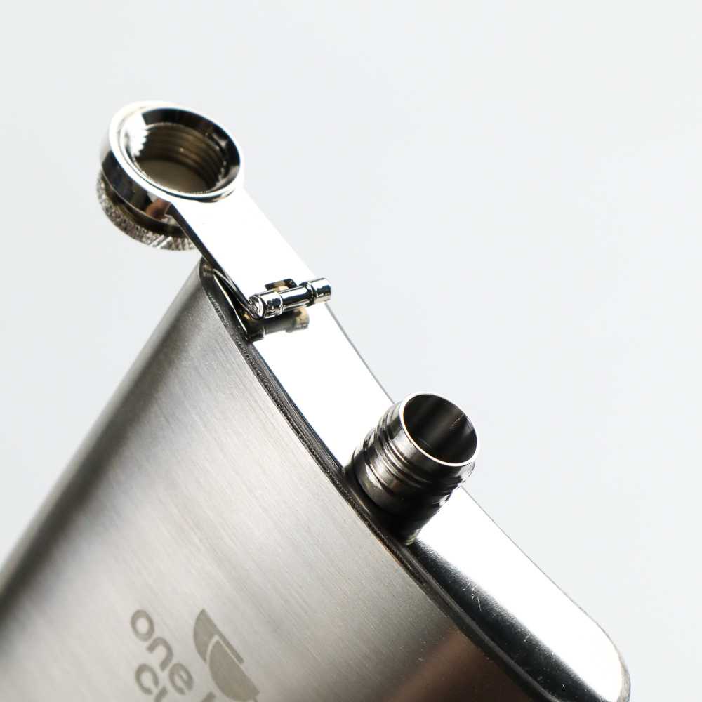 Botol Minum Wine Bir Flask Hip Square Shape Stainless Steel 8oz